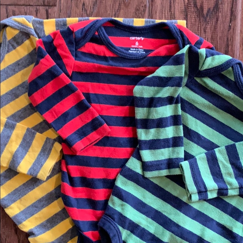 Carter’s baby boy striped bodysuits